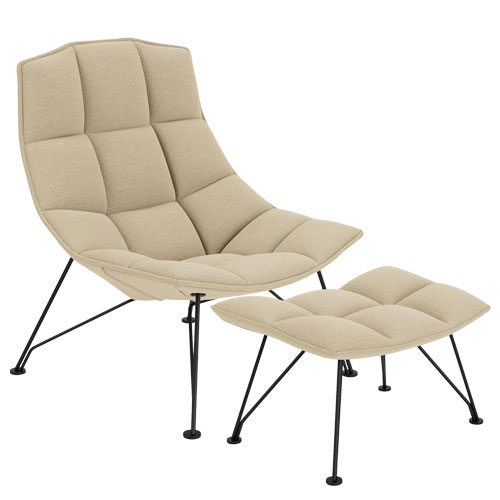 jehs+laub wire lounge chair & ottoman