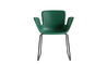 juli plastic armchair with sled base - 1