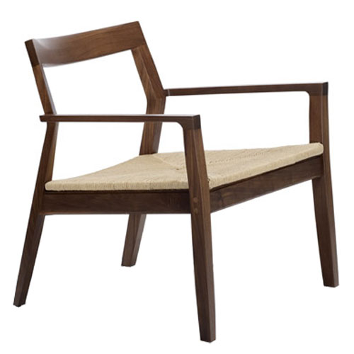 krusin lounge arm chair with woven seat