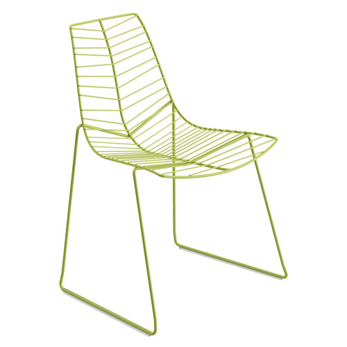 leaf stacking chair with sled base