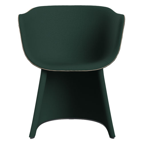Monolit Dining Chair with leather piping