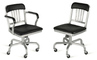 emeco navy semi-upholstered swivel side chair - 3