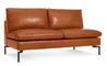 new standard armless leather sofa - 9
