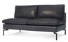 new standard armless leather sofa - 2