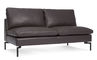new standard armless leather sofa - 4