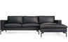 new standard leather sofa with chaise - 1