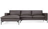 new standard leather sofa with chaise - 2