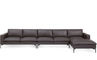 new standard medium sectional leather sofa - 1