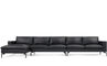 new standard medium sectional leather sofa - 2