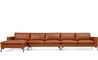 new standard medium sectional leather sofa - 5