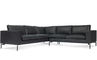new standard small sectional leather sofa - 1
