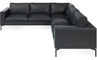 new standard small sectional leather sofa - 2