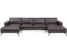 new standard u shaped leather sectional sofa - 3