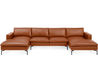 new standard u shaped leather sectional sofa - 5