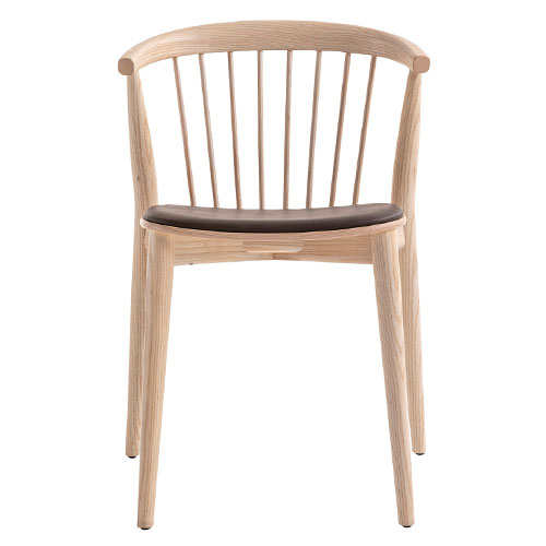 newood chair with upholstered seat