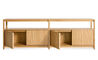 open plan long and low bookcase with storage - 2