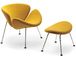 orange slice chair & ottoman - 1