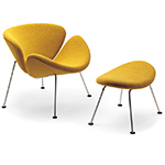 orange slice chair & ottoman