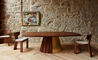 orion dining table all wood base - 4