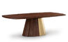 orion dining table wood & metal base - 2
