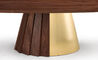 orion dining table wood & metal base - 8