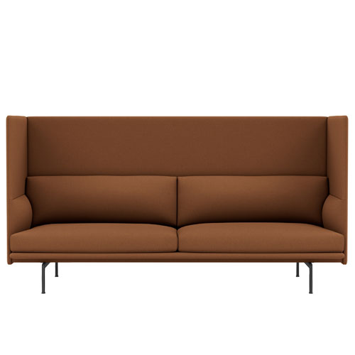 outline highback sofa 3 seater  - Muuto