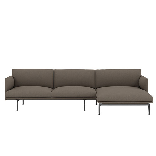outline sofa with chaise longue  - Muuto
