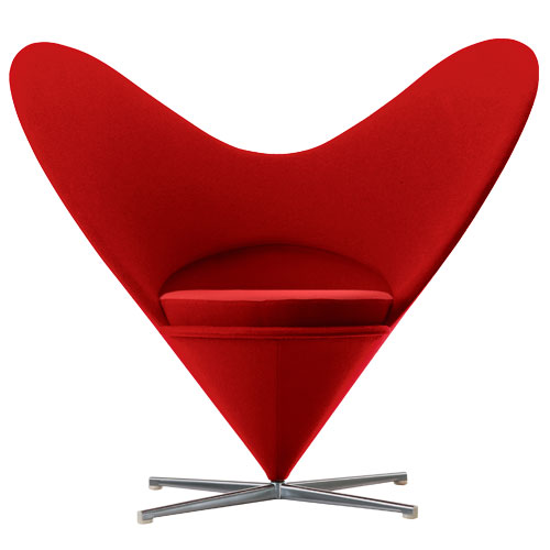verner panton heart cone chair