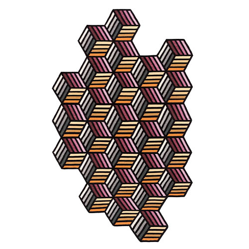 parquet hexagon rug