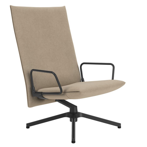 pilot high back lounge chair with loop arms