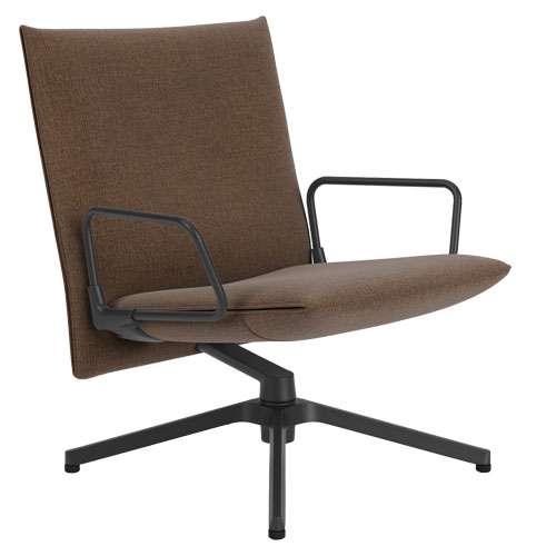 pilot low back lounge chair with loop arms