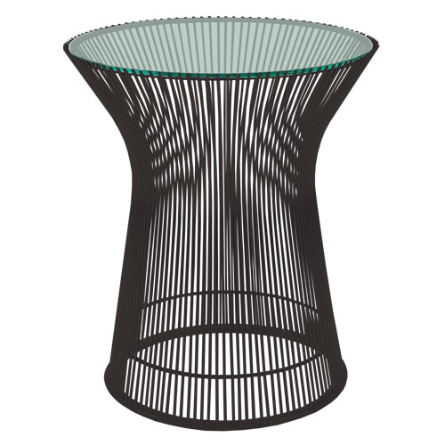platner bronze side table