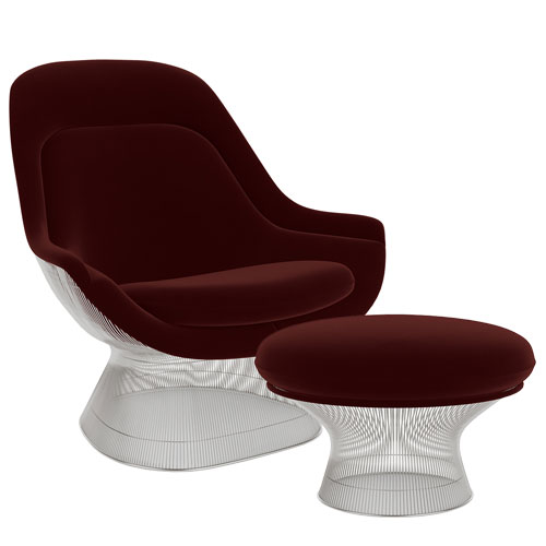 platner easy chair and ottoman