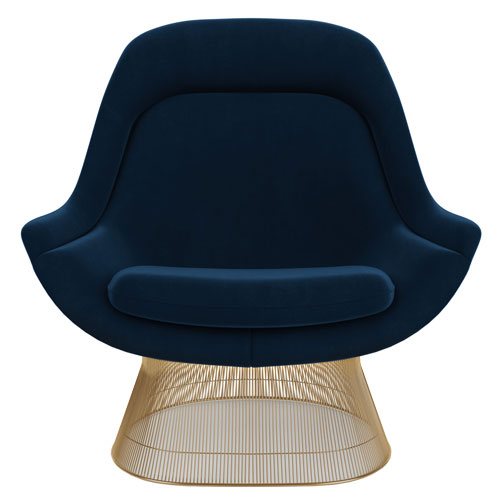 platner gold plated easy chair
