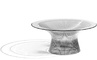 platner nickel coffee table 42.25" dia. - 1