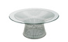 platner nickel coffee table 42.25" dia. - 2