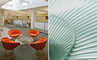platner nickel coffee table 42.25" dia. - 9