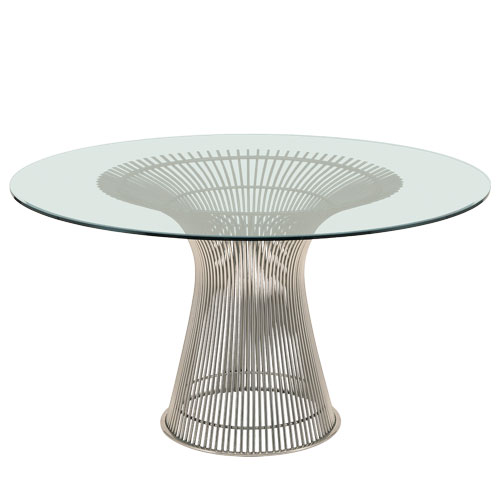 platner nickel dining table