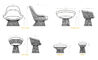 platner polished nickel easy chair - 11