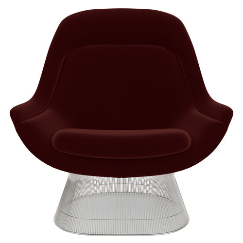 platner polished nickel easy chair