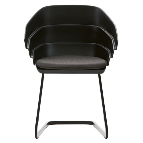 rift cantiliever chair with seat cushion