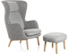 ro lounge chair and ottoman - 1