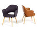 saarinen executive arm chair with wood legs - 3