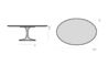 saarinen coffee table - 42" oval - 11