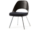 saarinen plastic back side chair with tubular legs - 1
