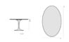 saarinen dining table - 72" oval - 19