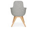 scoop high back chair with wood legs - 7