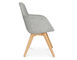 scoop high back chair with wood legs - 3