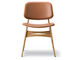 soborg upholstered seat & back chair with wood base - 4