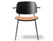 soborg upholstered seat armchair with steel base - 1